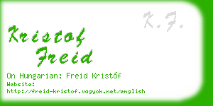 kristof freid business card